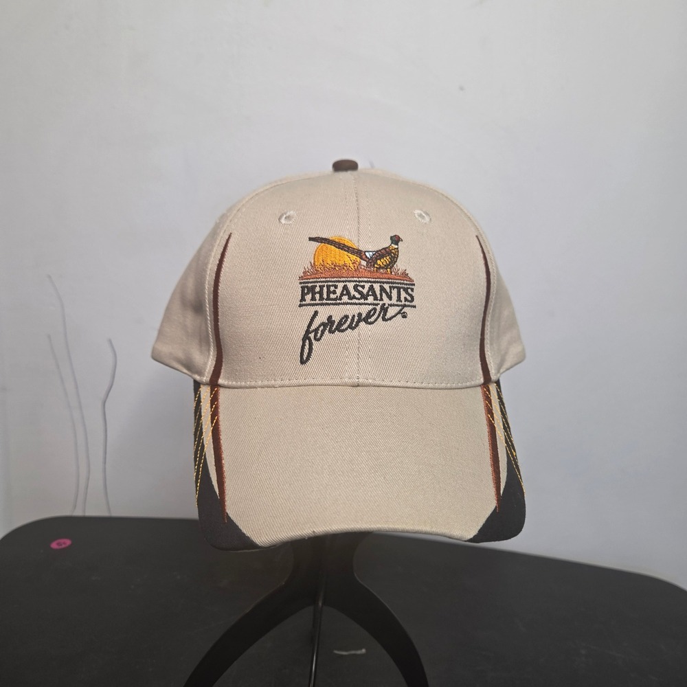 K-Products Pheasants Forever Hat Tan Brown Cotton Hunting Baseball Cap RN125441